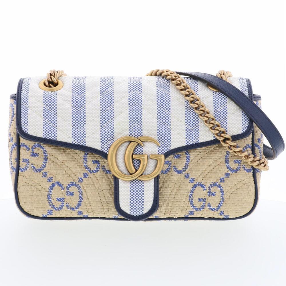 GUCCI GG Marmont Shoulder Bag Ivory White